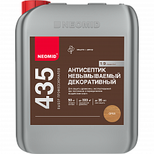 НЕОМИД Препарат "Неомид 435"  Орех (1л)12шт Невымываемый финишный декоративный антисептик