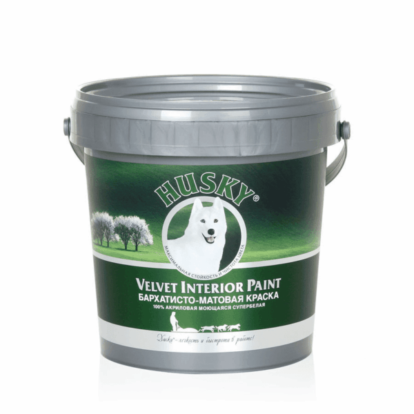 Краска HUSKY бархатисто-матовая Velvet Interior Paint (0.9л)