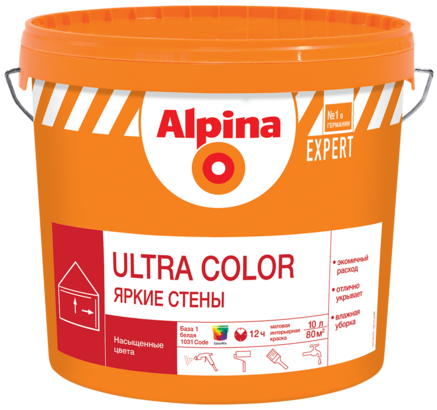 ALPINA EXPERT ULTRA COLOR краска для внутренних работ база 1 10 литров ALPINA EXPERT ULTRA COLOR краска для внутренних работ база 1 10 литров