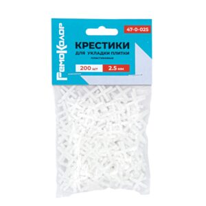 Крестики д/плитки 47-0-025 2,5мм, 200шт. пластиковые