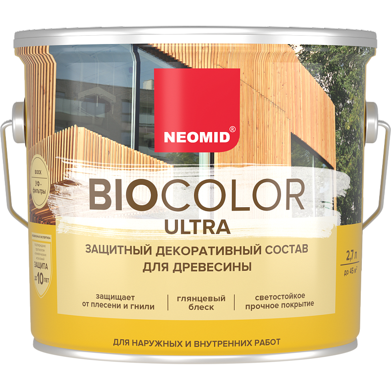 НЕОМИД Пропитка BioColor ULTRA Бесцветный [9л] антиспетик