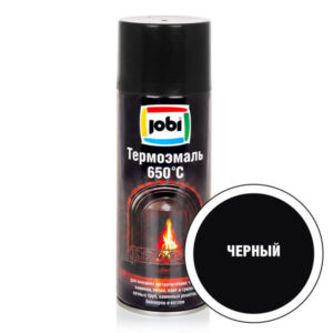 JOBI Эмаль Аэрозоль  Черная [520мл]термостойкая +650С